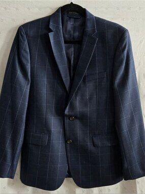 Lauren Ralph Lauren Men's Dark Navy Windowpane Sport Coat